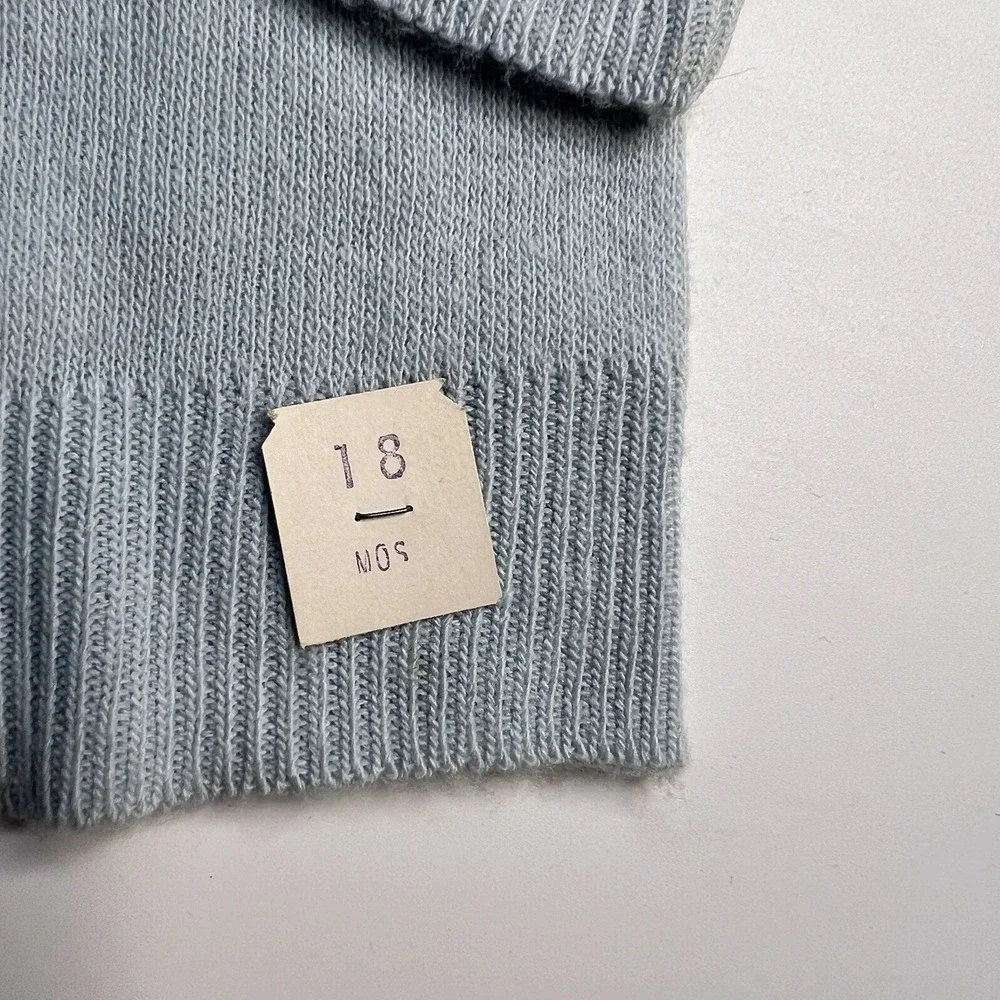 Vtg 1980's Childwise Baby Toddler Sweater Blue Coastal Nautical Preppy 18 Months